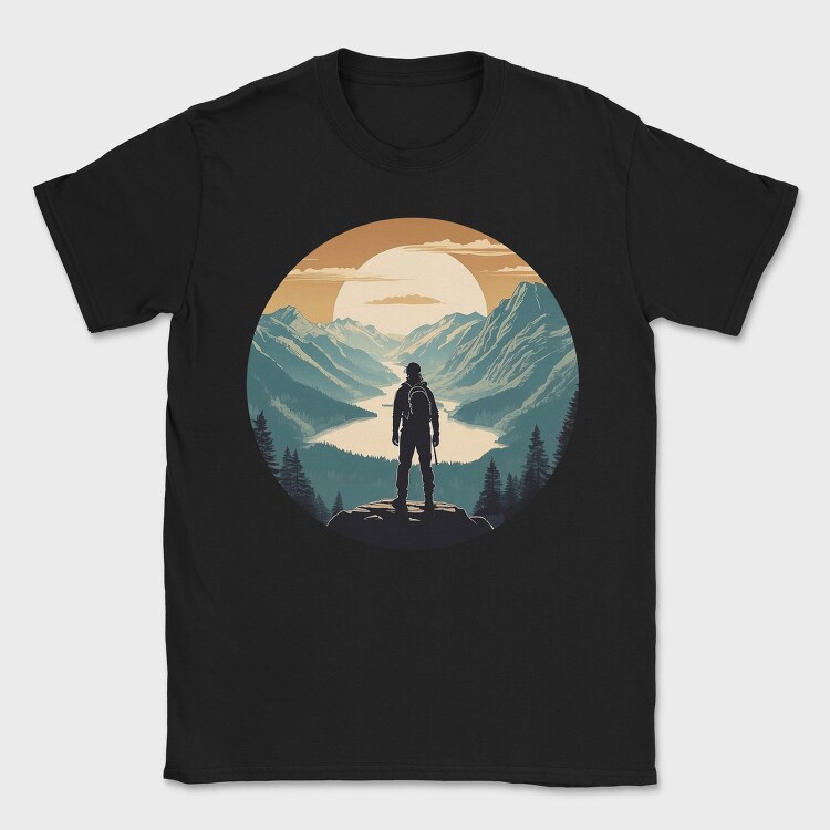 Hiking Nature Mountain, Tricou Barbati (Unisex)