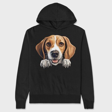 American Foxhound Peeking, Hanorac Oversize Barbati (Unisex)