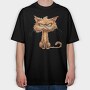 Angry Cat Sublimation Clipart 95807296, Tricou Oversize Barbati (Unisex)
