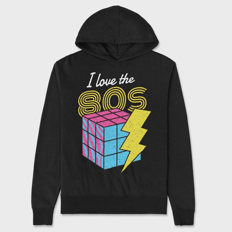 I Love the 80's, Hanorac Oversize Barbati (Unisex)