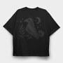 Night Raven And Skull Mug, Tricou Oversize Barbati (Unisex)