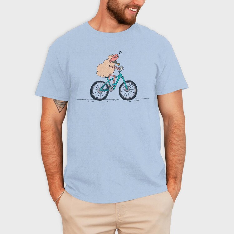 Bicicycle Sheep, Tricou Barbati (Unisex)