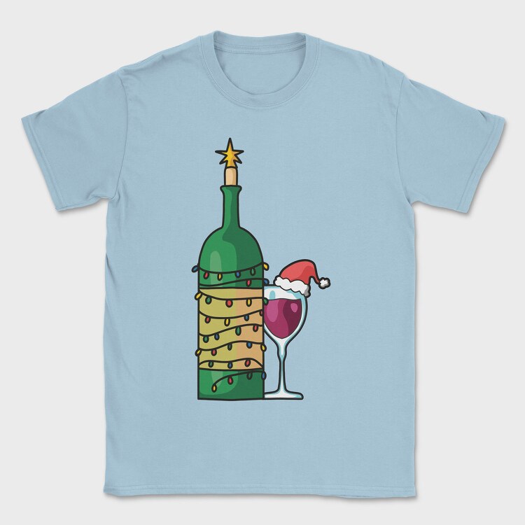 Christmas Wine Glass, Tricou Barbati (Unisex)