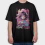 Anime Glitch Vaporwave, Tricou Oversize Barbati (Unisex)