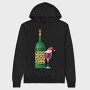 Christmas Wine Glass, Hanorac Oversize Barbati (Unisex)