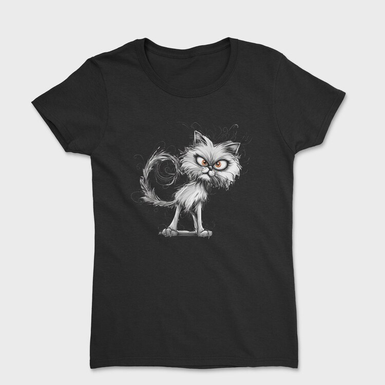 Angry Cat Sublimation, Tricou Femei