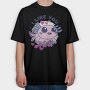 Wholesome Axolotl I Like You A Lot Quote, Tricou Oversize Barbati (Unisex)