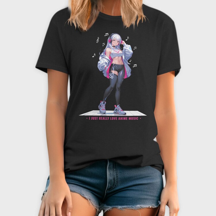 Anime Music Lover Girl, Tricou Barbati (Unisex)