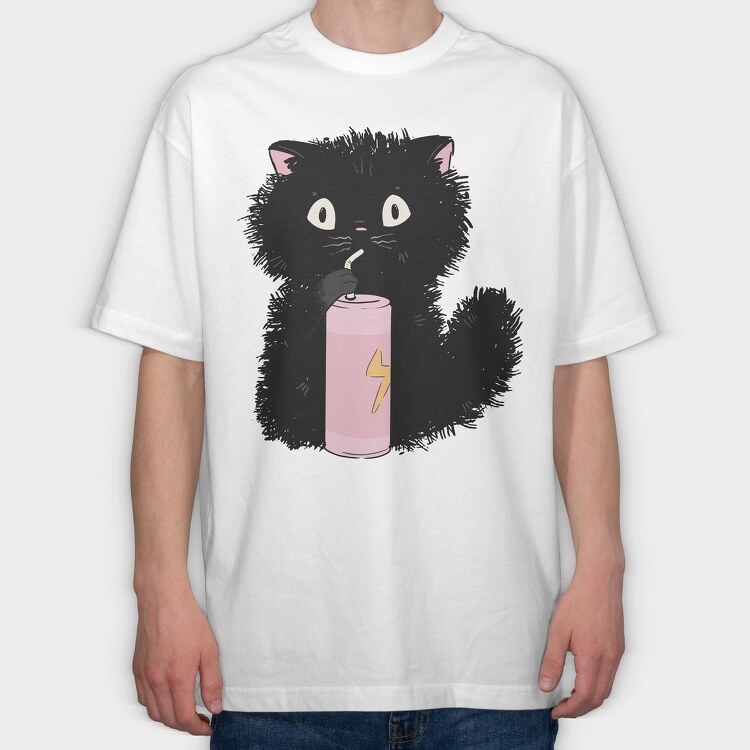 Electric Cat, Tricou Oversize Barbati (Unisex)