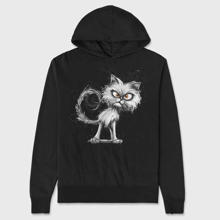 Angry Cat Sublimation, Hanorac Oversize Barbati (Unisex)
