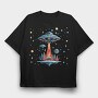 Ufo Christmas Tote, Tricou Oversize Barbati (Unisex)