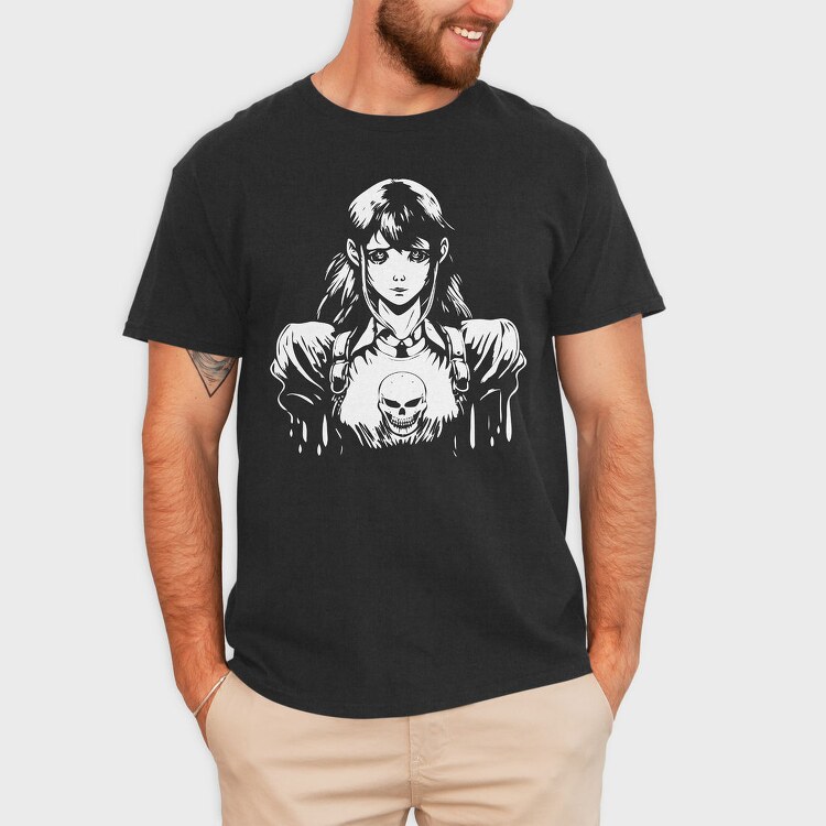 Anime Nightmare Girl, Tricou Barbati (Unisex)