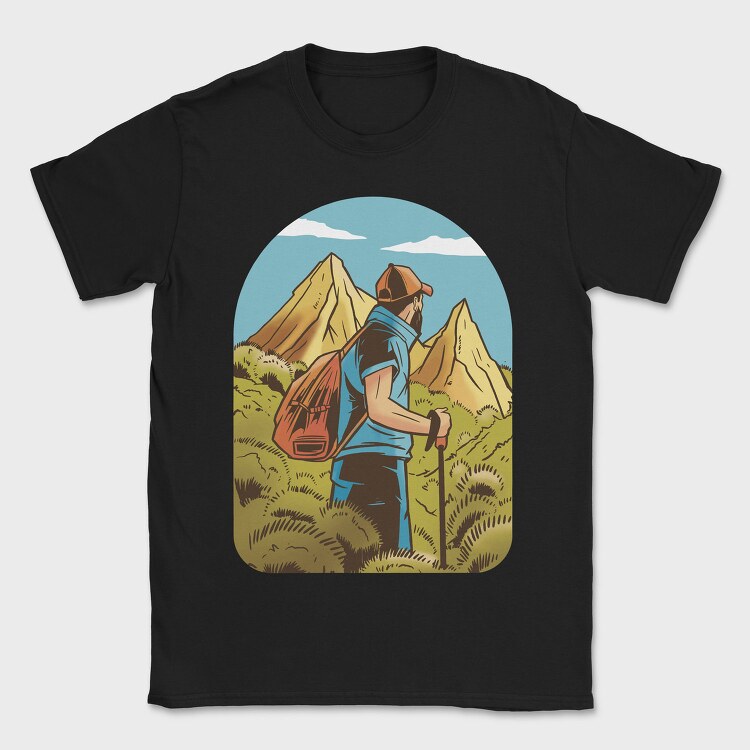 Hiking Man, Tricou Barbati (Unisex)