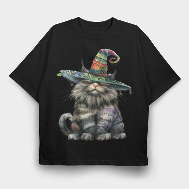 Angry Cat Hat 95807296, Tricou Oversize Barbati (Unisex)
