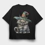 Angry Cat Hat 95807296, Tricou Oversize Barbati (Unisex)