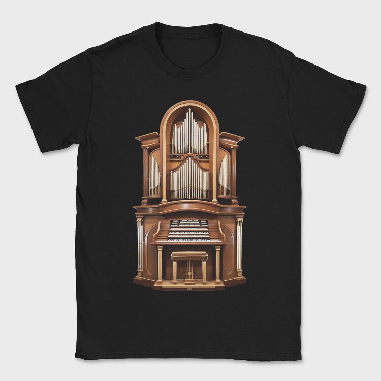 Church Organ Illustration, Tricou Barbati (Unisex)