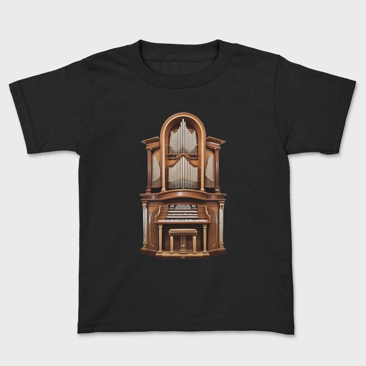 Church Organ Illustration, Tricou Copii