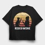 Rise Wine Sunset And Wine, Tricou Oversize Barbati (Unisex)