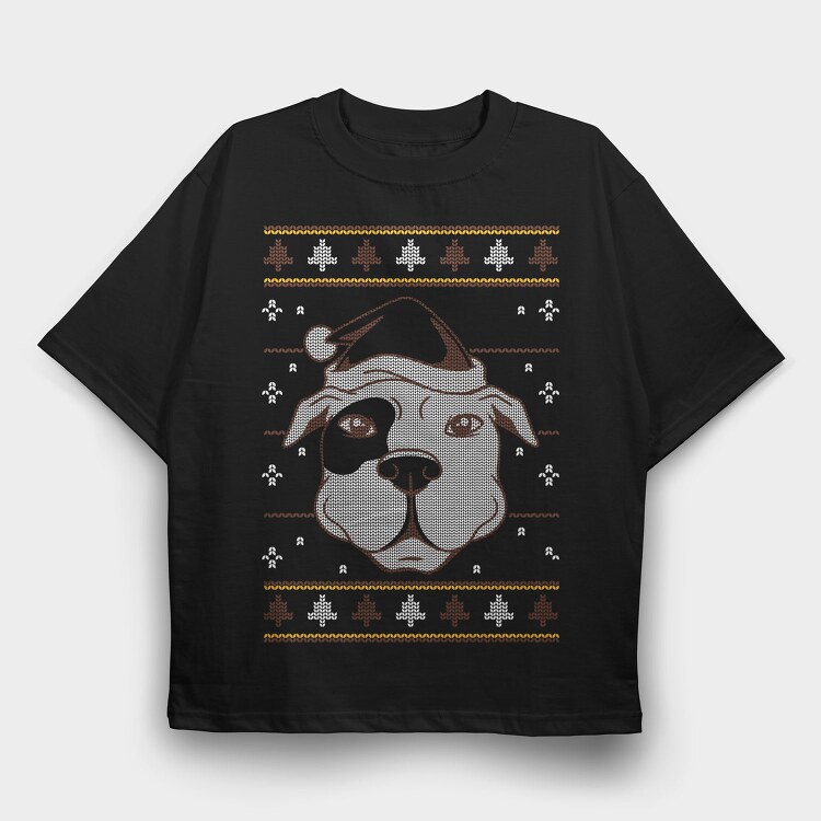 Ugly Sweater Dog, Tricou Oversize Barbati (Unisex)