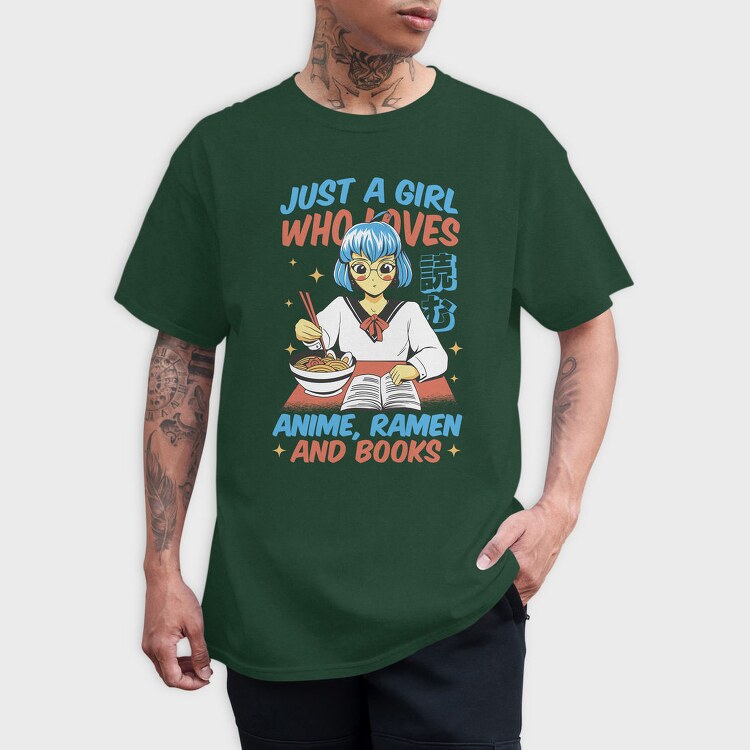 Anime Ramen And Book Lover, Tricou Barbati (Unisex)