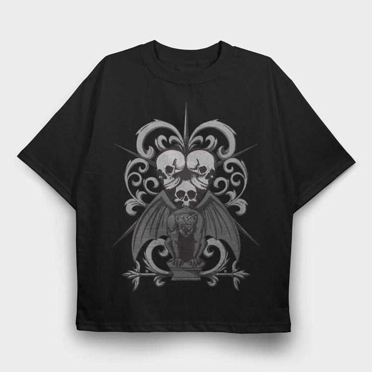 Gothic Gargoyle, Tricou Oversize Barbati (Unisex)