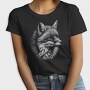 Wild Fox Monochromatic Portrait, Tricou Femei