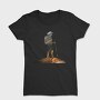 Hiking Woman Mountains Exposure, Tricou Femei