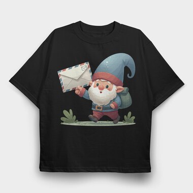 Delivery Gnome, Tricou Oversize Barbati (Unisex)