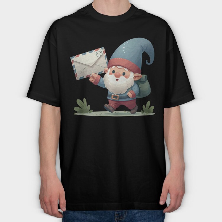 Delivery Gnome, Tricou Oversize Barbati (Unisex)