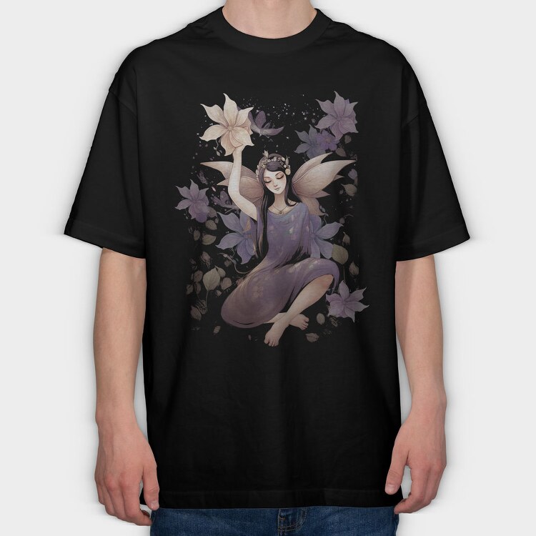 Nightshade Fairy, Tricou Oversize Barbati (Unisex)