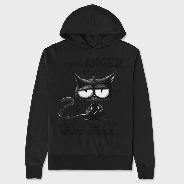 Angry Cat Issues, Hanorac Oversize Barbati (Unisex)