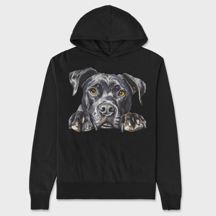 American Staffordshire Terrier Peeking Face, Hanorac Oversize Barbati (Unisex)