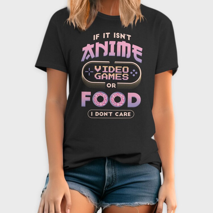 Anime Video Games Food, Tricou Barbati (Unisex)