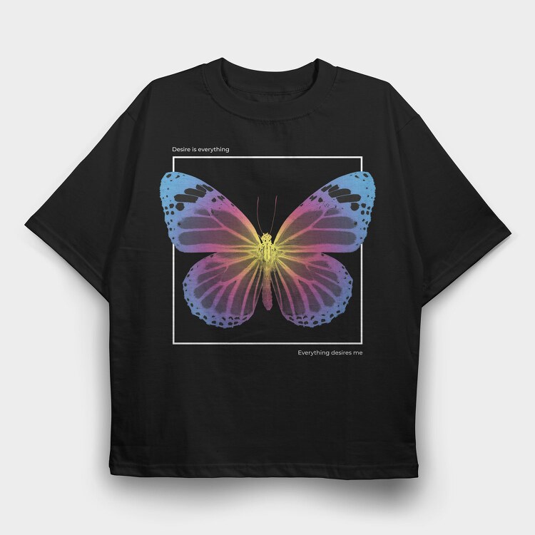 Gradient Butterfly Desire, Tricou Oversize Barbati (Unisex)