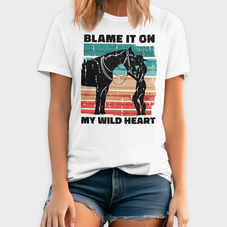 Wild Heart Horse My, Tricou Barbati (Unisex)