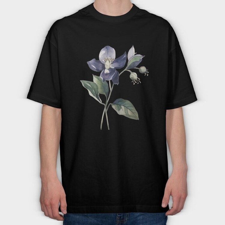 Nightshade Flower, Tricou Oversize Barbati (Unisex)