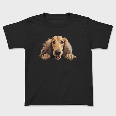 Afghan Hound Peeking, Tricou Copii