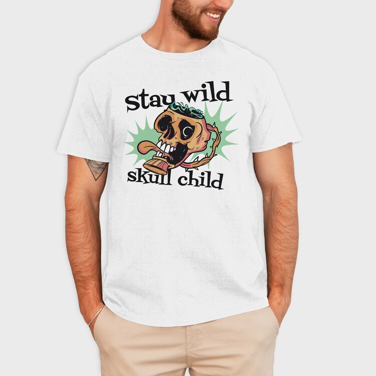 Wild Skull Child, Tricou Barbati (Unisex)
