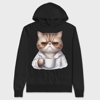Angry Cat Morning, Hanorac Oversize Barbati (Unisex)