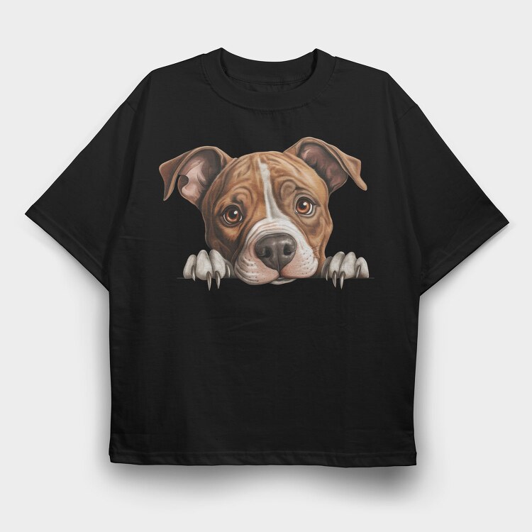 American Staffordshire Terrier, Tricou Oversize Barbati (Unisex)