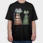 Angry Cats Sublimation Clipart, Tricou Oversize Barbati (Unisex)