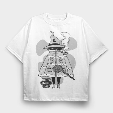 Evil Cartoon Wizard Night Club, Tricou Oversize Barbati (Unisex)