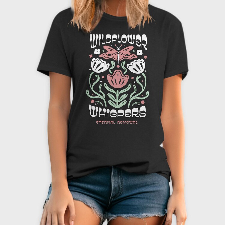 Wildflower Whispers Butterfly, Tricou Barbati (Unisex)