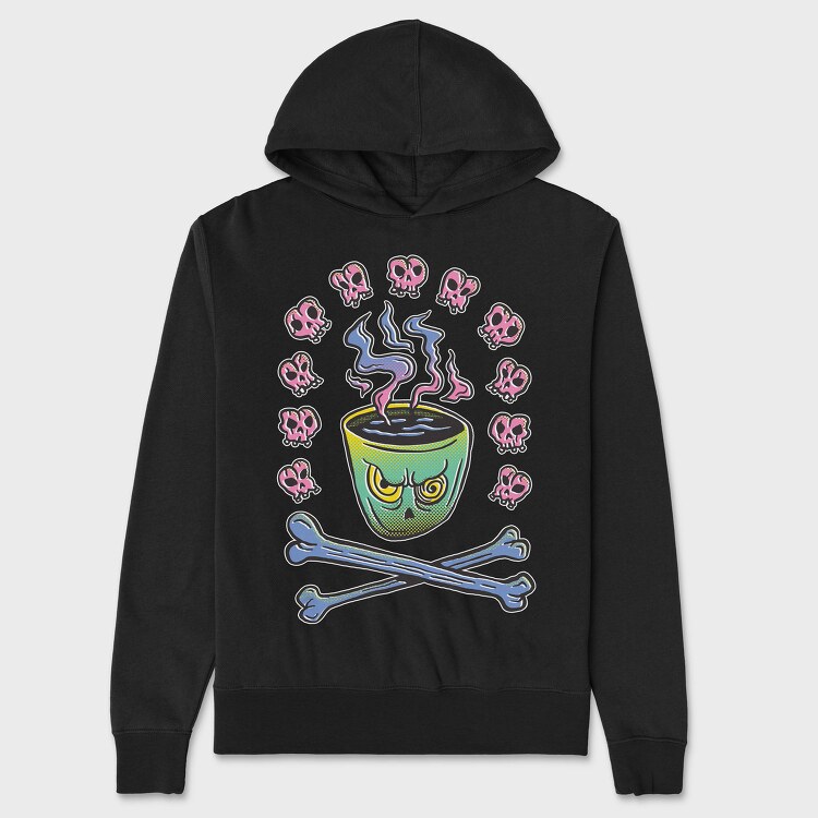 Evil Coffee Mug Bones, Hanorac Oversize Barbati (Unisex)