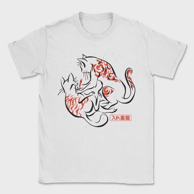 Japanese Cats Tattoo, Tricou Barbati (Unisex)