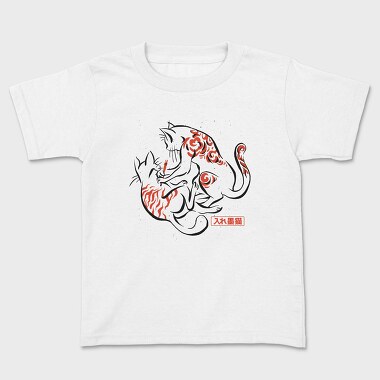 Japanese Cats Tattoo, Tricou Copii