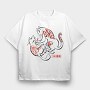 Japanese Cats Tattoo, Tricou Oversize Barbati (Unisex)
