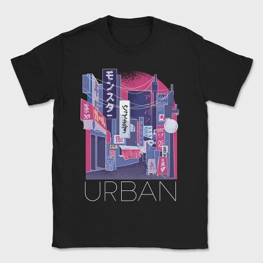 Japanese City Street In Japan, Tricou Barbati (Unisex)
