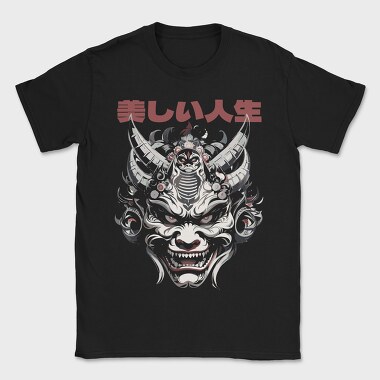 Japanese Oni Mask, Tricou Barbati (Unisex)