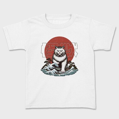 Japanese Wave Cat Catzilla, Tricou Copii
